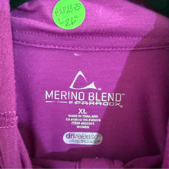 Paradox Merino Blend Purple Long Sleeve Shirt Size XL - Picture 2 of 6